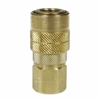 Milton 1/4'' FNPT Female M-Style KWIK-CHANGE Coupler Brass 300 PSI Maximum 715BK