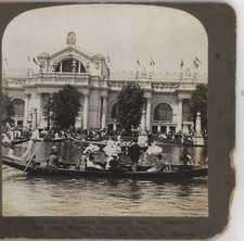 Parade Passing Electricity Building St. Louis World's Fair Stereoview 1904