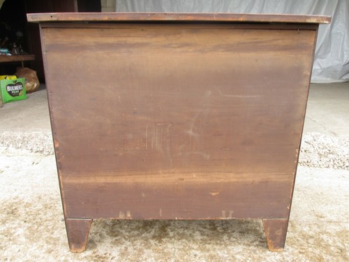 Georgian flame mahogany bow fronted pot commode (ref 686) - Picture 12 of 12