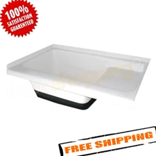 Icon 00474 Polar White 36"x24"x13" TU500LH Left Hand Drain Sit in Step Tub