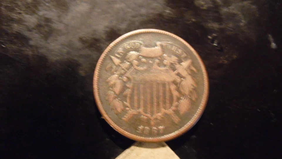 1867 2 Cent Piece VF - Image 2 of 2