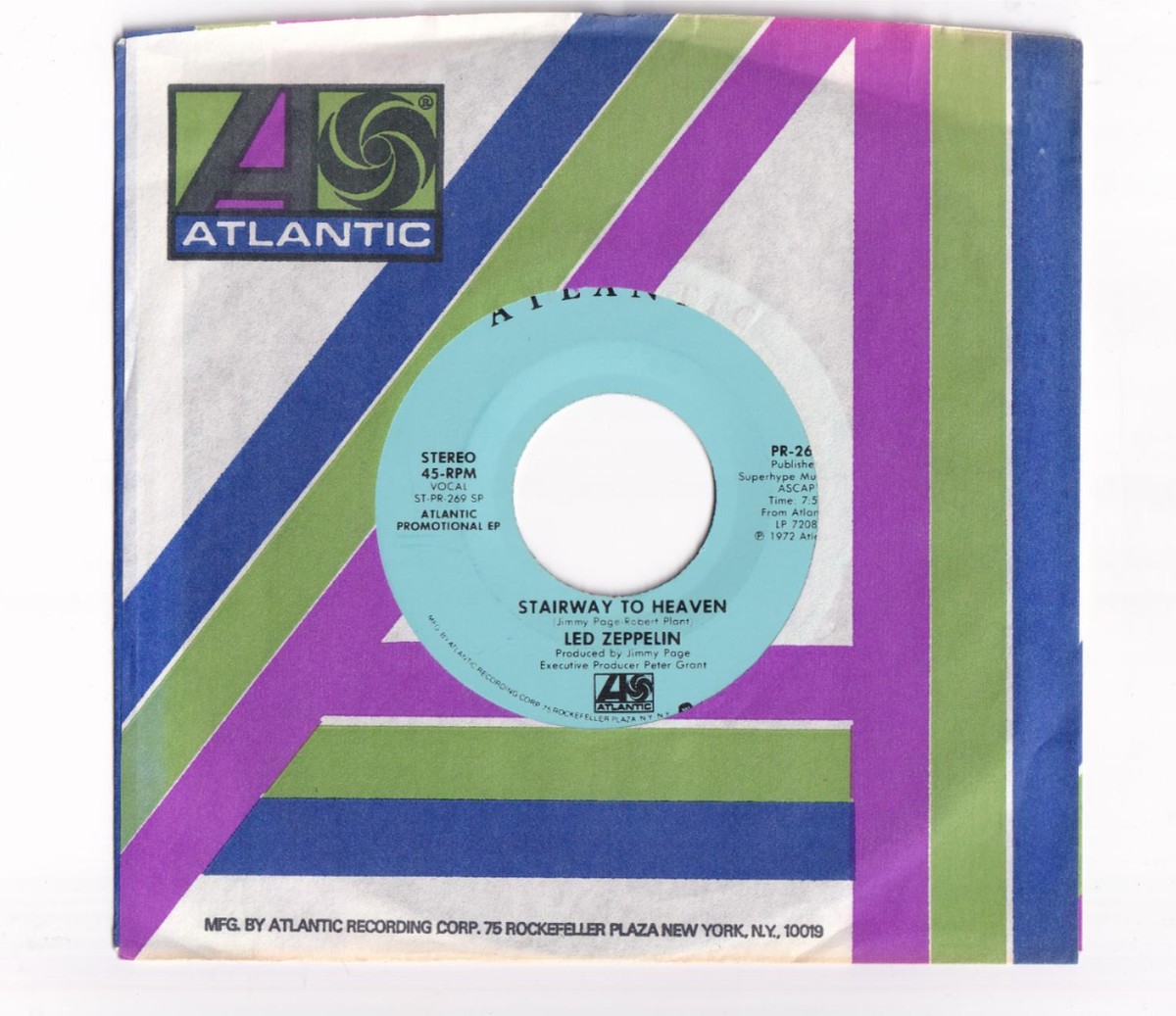 Led Zeppelin Stairway To Heaven PROMO 45 1976 - RARE! NM | eBay