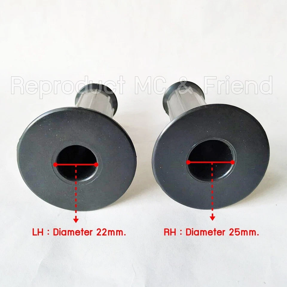 Mango de goma para Honda CT70 XL70 XL75 XL100 XL125 XL250 XL350 XR75 MR175 MR250 Foto 2 de 4