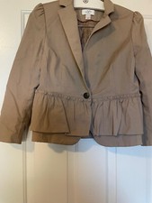 Ann Taylor Petites Blazer Jacket Womens Size 4P Beige