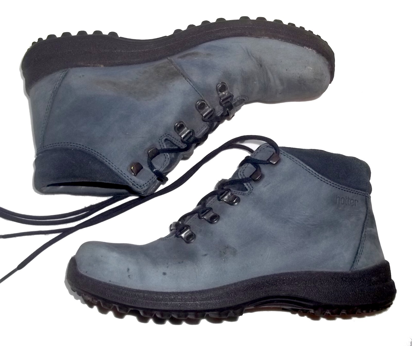 Hotter 'Keswick' Boots Nubuck Leather+GoreTex Walking/Hiking BlueGrey