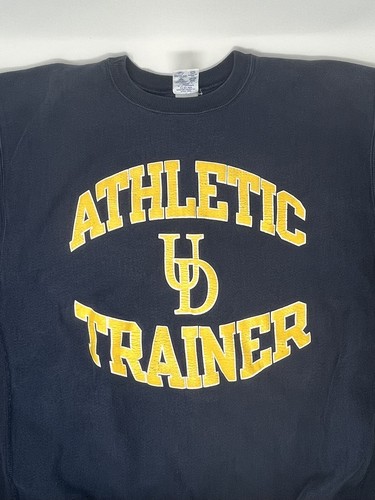 Vintage 1990s University of Delaware Champion Reverse Weave Blue Crewneck (XXL)
