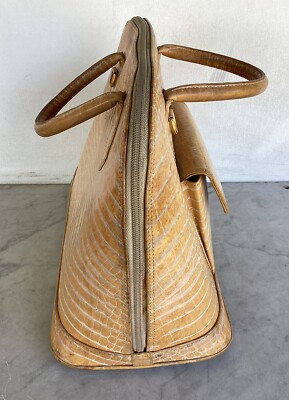 Vintage VICENZA Crocodile Embossed Leather Shoulder Bag 1993 | eBay