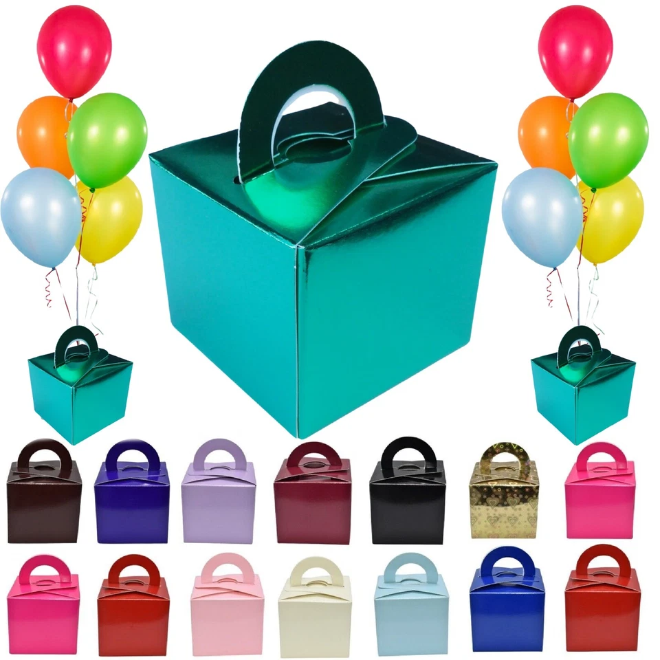 Birthday Party Cake Box Weights Multi Balloons Helium Weights String Party Boxes - Image 2 of 4