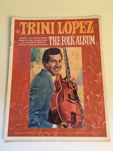 Trini Lopez The Folk Album Piano Sheet Music 1964