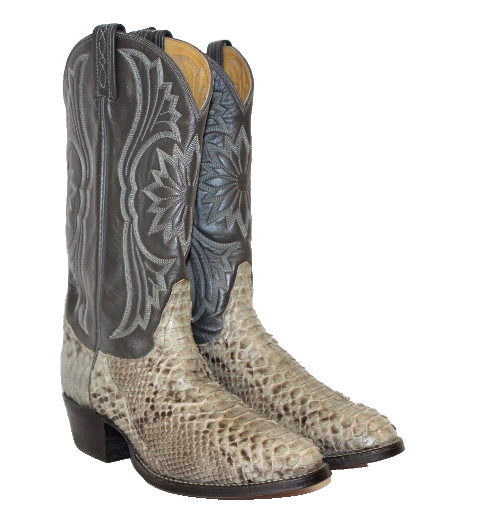 Tony Lama Gold Label Back Cut Python Snakeskin Co… - image 1