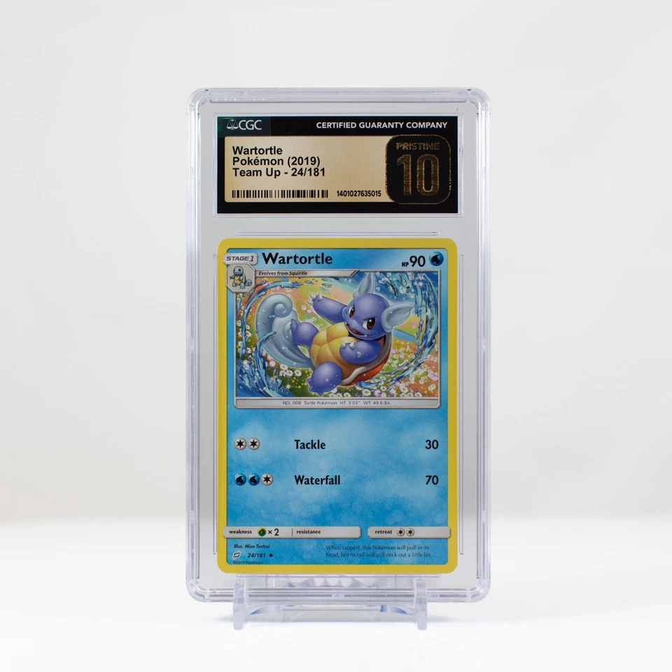 Pokémon Wartortle Non-Holo #24 Team Up 2019 - CGC 10 PRISTINE  POP 1 - Image 2 of 4