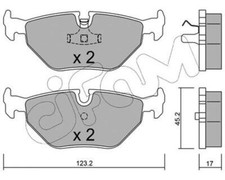 CIFAM Bremsbeläge Bremsbelegsatz hinten für BMW Z3 Roadster 3er Cabriolet