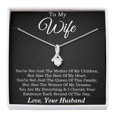 To My Wife Necklace, Mother's Day Gift from Husband, Wife Birthday Gift