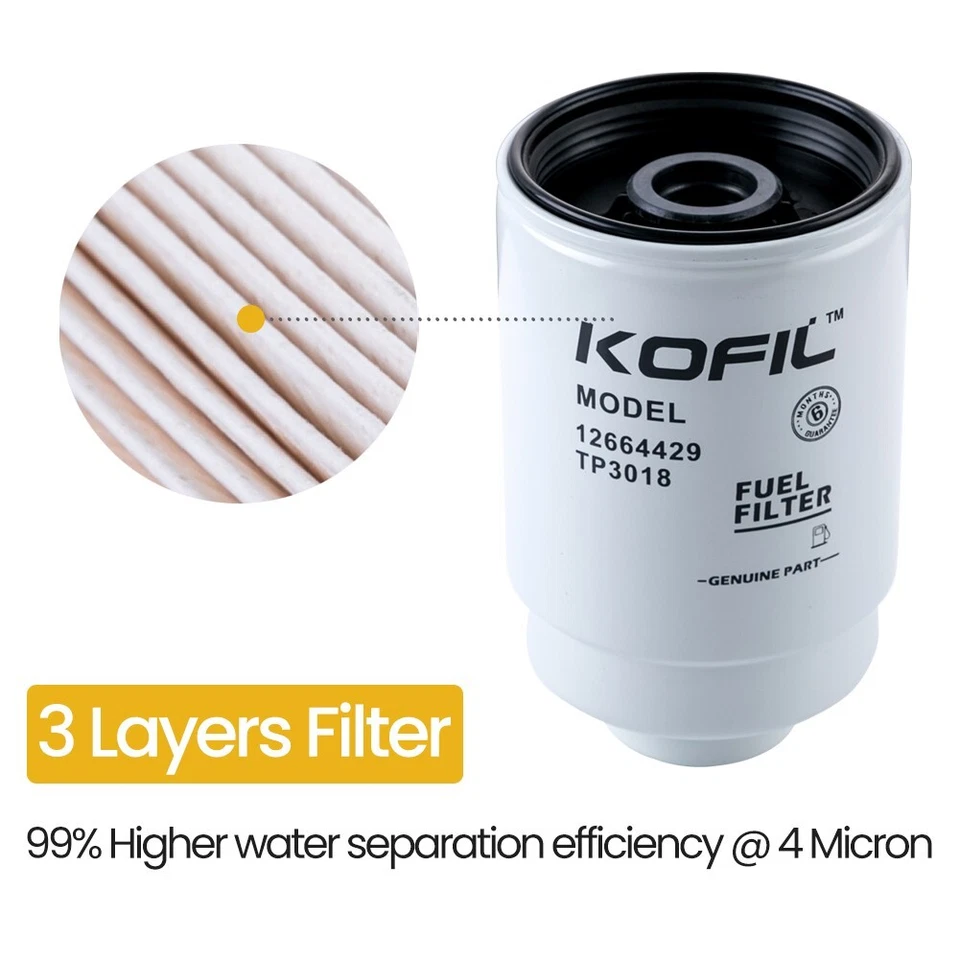 2- TP3018 Fuel Filter For Duramax 6.6L Chevy Silverado/GMC Sierra 2500HD 3500HD - Imagem 4 de 4