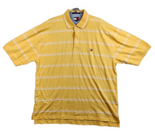 Vintage 2000's Tommy Hilfiger Polo Shirt Men's Size XLarge Yellow Short Sleeve