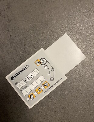 5x Zahnriemenwechsel Aufkleber - ORIGINAL Continental Serviceaufkleber