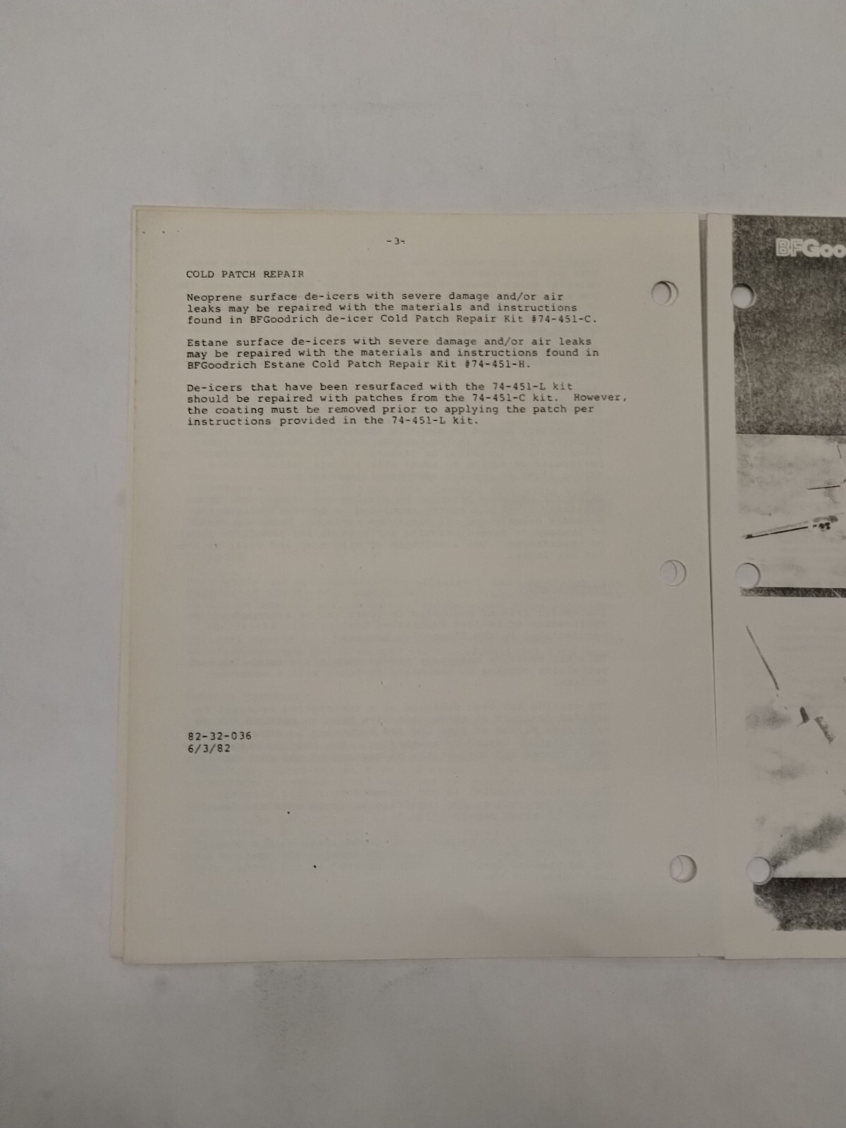 BF Goodrich Pneumatic De-Icers Supplementary Maintenance Operations-Copy