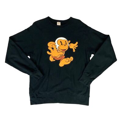 Vintage 00s Y2K Black A Bathing Ape BAPE Graphic Printed Monkey Sweatshirt Med