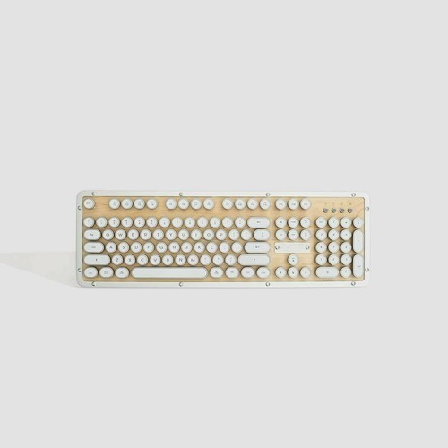 Azio Retro Classic Bluetooth (Maple) - Luxury Vintage Backlit Mechanical KB New - Picture 3 of 6