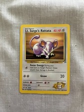 Carta comune Pokemon Eroi della Palestra - Rattata del Tenente Surge 82/132 LP