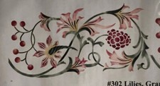 NEW LILY GRAPES  BERRIES LA STENCILWORKS  302 Border STENCIL wall decor 8.5x17