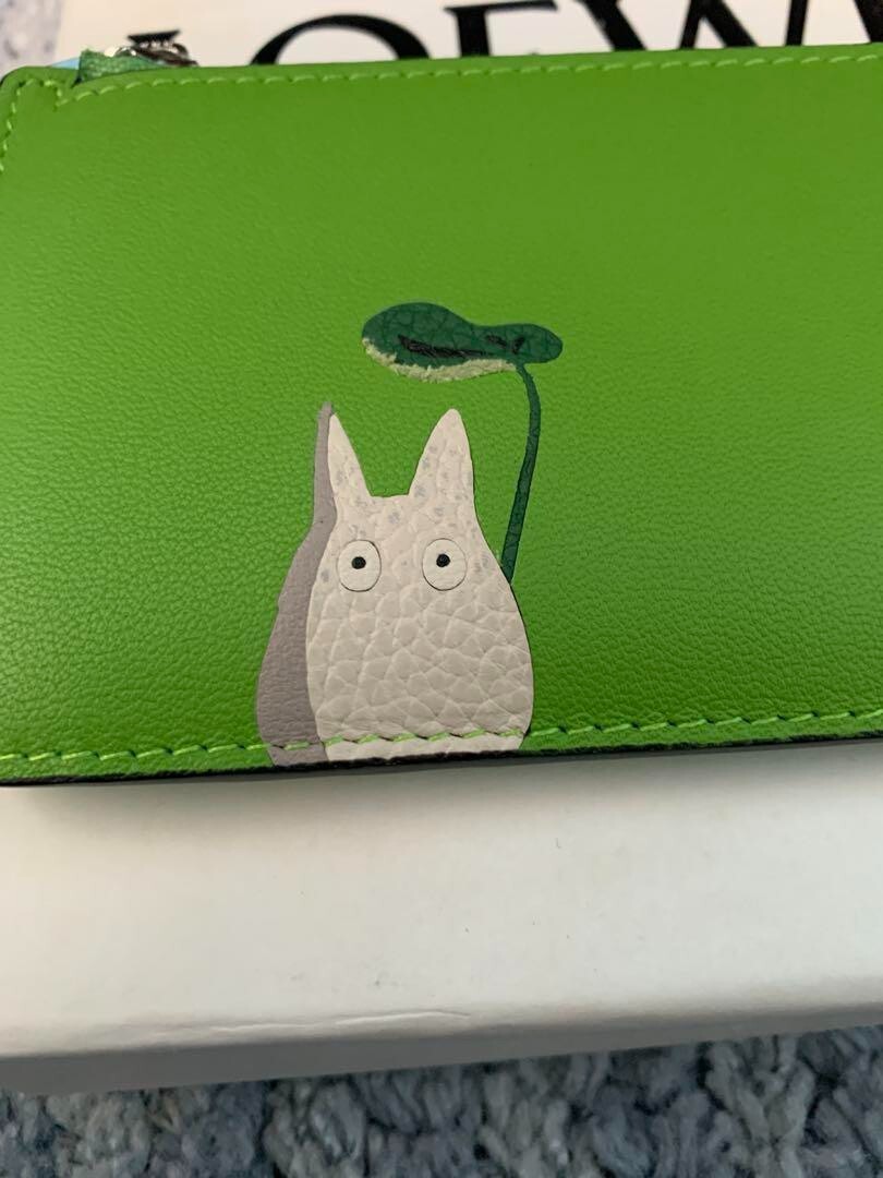 LOEWE Studio Ghibli My Neighbor Totoro Coin Card Case Wallet Green