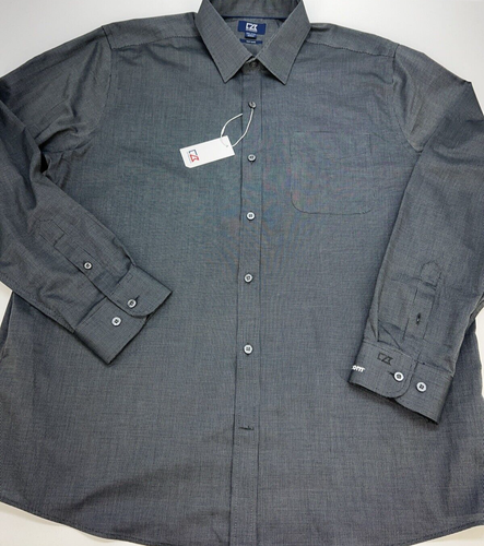Cutter & Buck Button Up Pocket Long Sleeve Shirt Men XXL Blk Design Tire America - Picture 2 of 17
