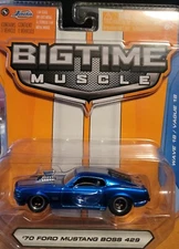 BRAND NEW 1/64 SCALE JADA BIGTIME MUSCLE 70 FORD MUSTANG BOSS 429 CHROME BLUE