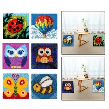 12x12inch Cartoon Latch Hook Rugs Cushion Mat Kits DIY Yarn Crocheting