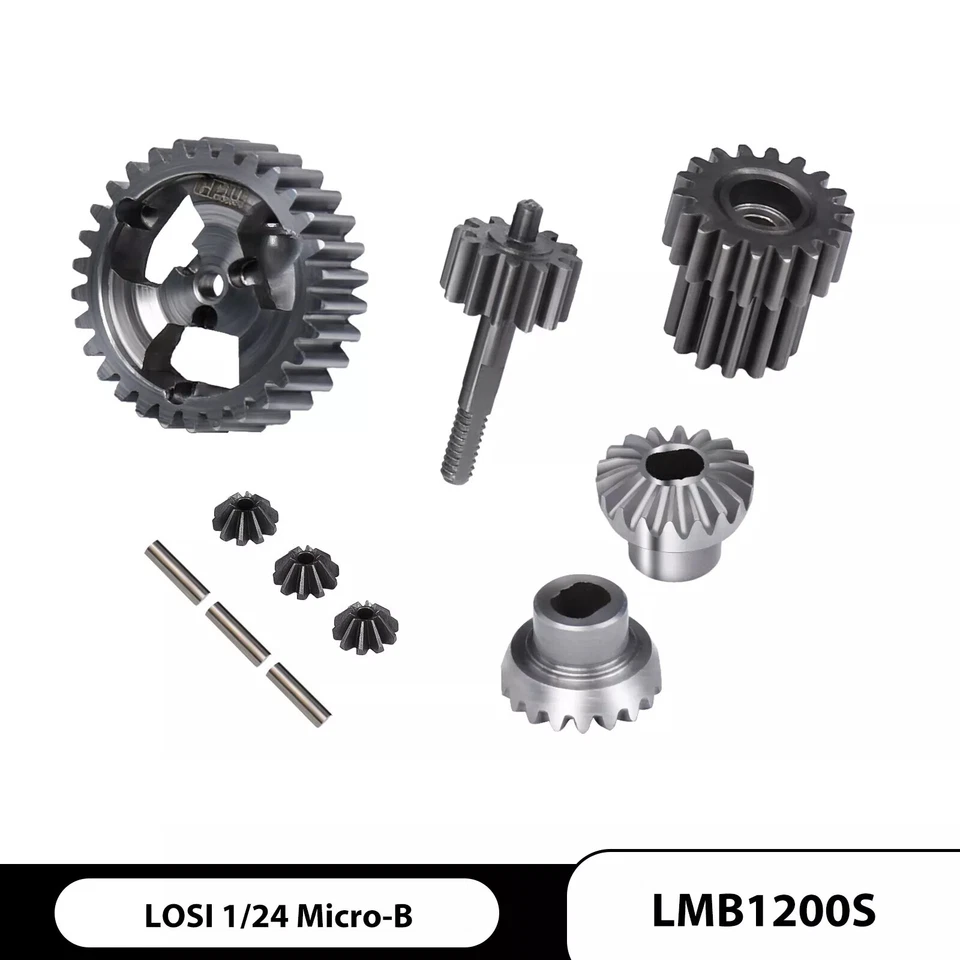 PINION GEAR TRANSMISSION CASE W. MAIN GEAR SET FOR LOSI RC 1/24 MICRO-B BUGGY - Image 2 of 4