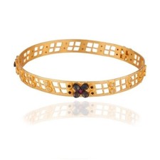 Handmade 925 Sterling Silver CZ Gemstone Desginer Bangle Bracelet Jewelry
