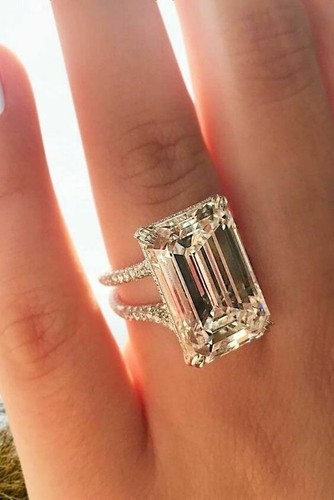 Emerald Cut 7.50 Ct Lab-Created White Diamond Wedding Ring 925 Sterling Silver - Picture 3 of 3
