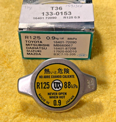 Futaba-Japan Radiator Cap for Toyota, Lexus 16401-72090, R125 0.9, T-36