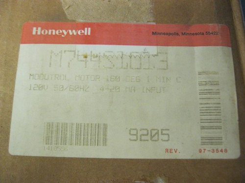 HONEYWELL M744S1013 MODUTROL MOTOR ACTUATOR, 120v, 4-20 mA input 160 deg 1 min. - Picture 6 of 6