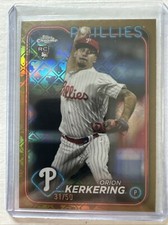 2024 Topps Chrome Orion Kerkering Logofractor Gold Refractor Rookie RC #31/50