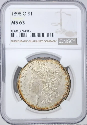 NGC MS63 1898 O Morgan Silver Dollar $1 United States Coin US American 