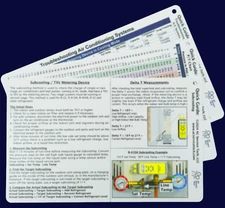 HVAC Quick Reference Cards for Refrigerant Charging and Troubleshooting