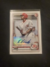 2020 Bowman #PA-RH Rece Hinds Prospect Paper Auto Cincinnati Reds 