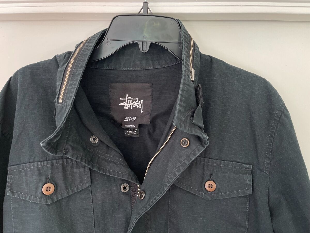 Stussy M65 Military Men Jacket Wind Resistant Black | eBay Stussy M65 Military Men Jacket Wind Resistant Black | eBay