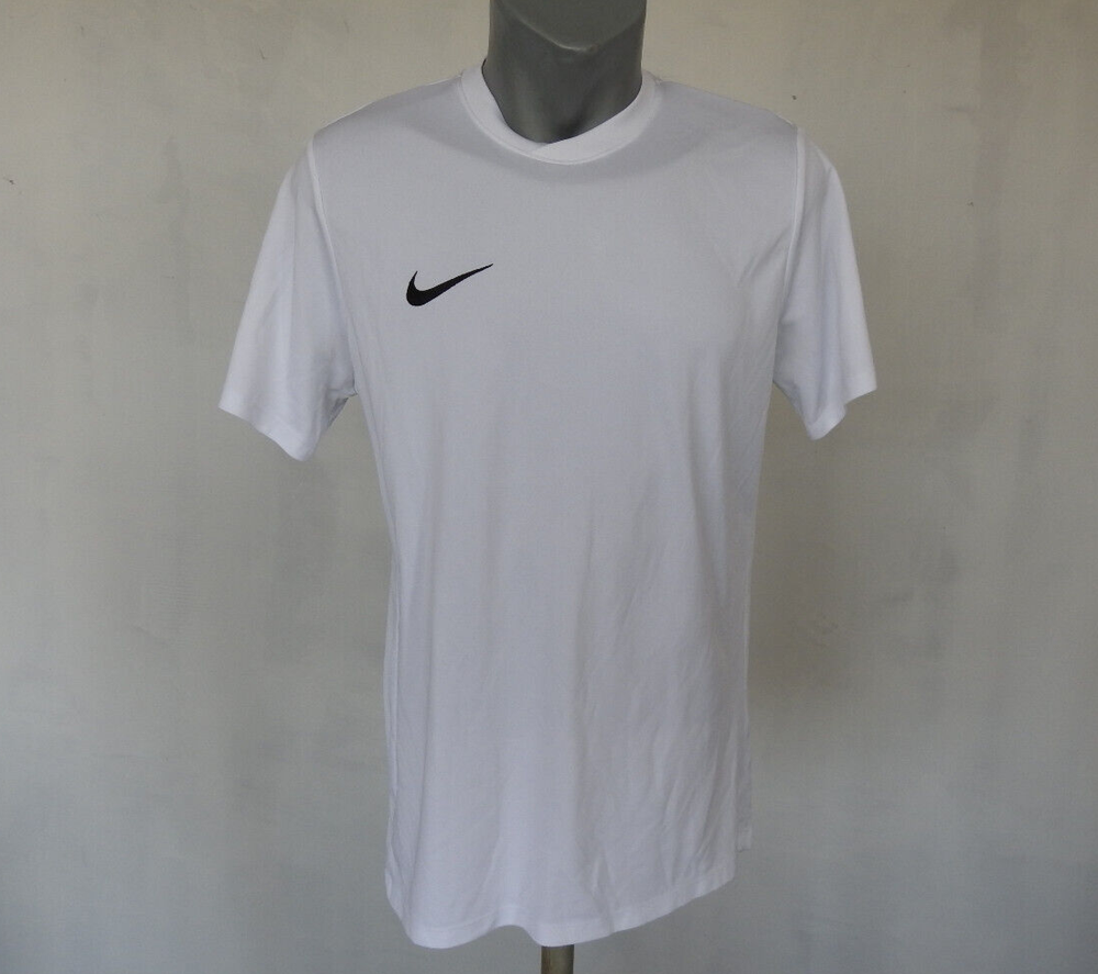 Nike Mens Activewear Jersey White Shirt Size L Sport Dri-Fit Activewear