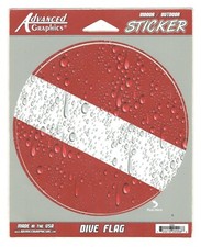 DIVE FLAG INDOOR OUTDOOR 5" X 5" STICKER Advanced Graphics MX15