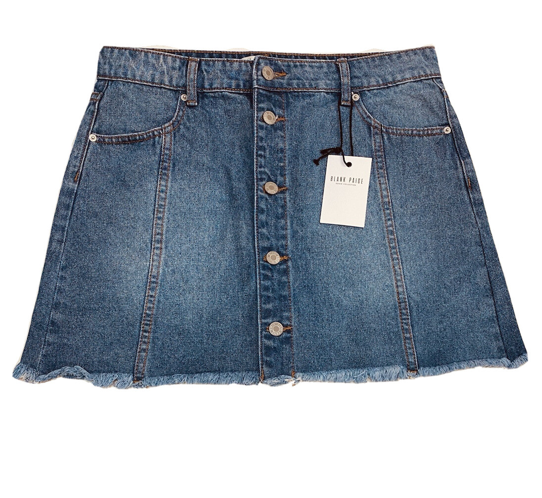 Jupe plissée en denim - Bleu denim foncé - FEMME | H&M CA