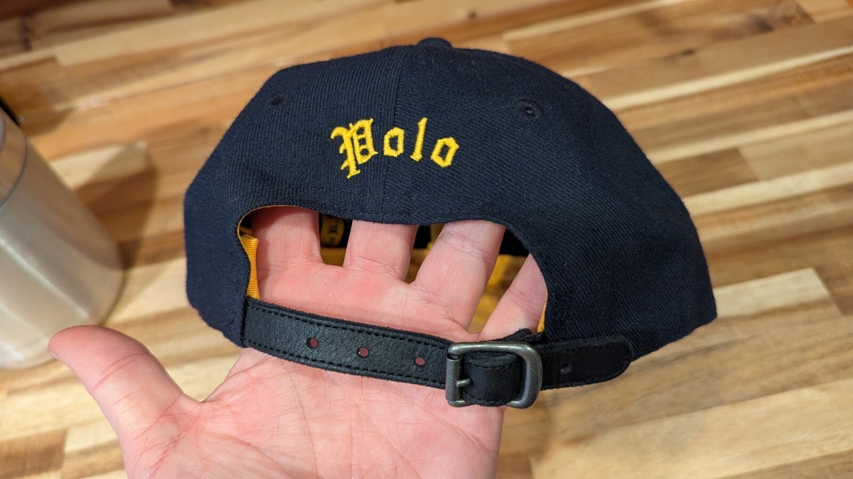 Vintage Rare 90s Polo Ralph Lauren Old English Big P Hat Stadium