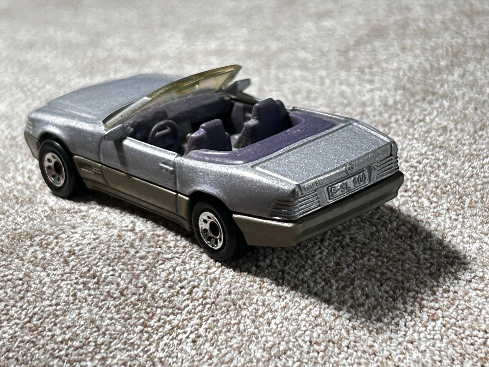 1990 Matchbox Mercedes Benz 500 SL Silver Car China 159 Convertible