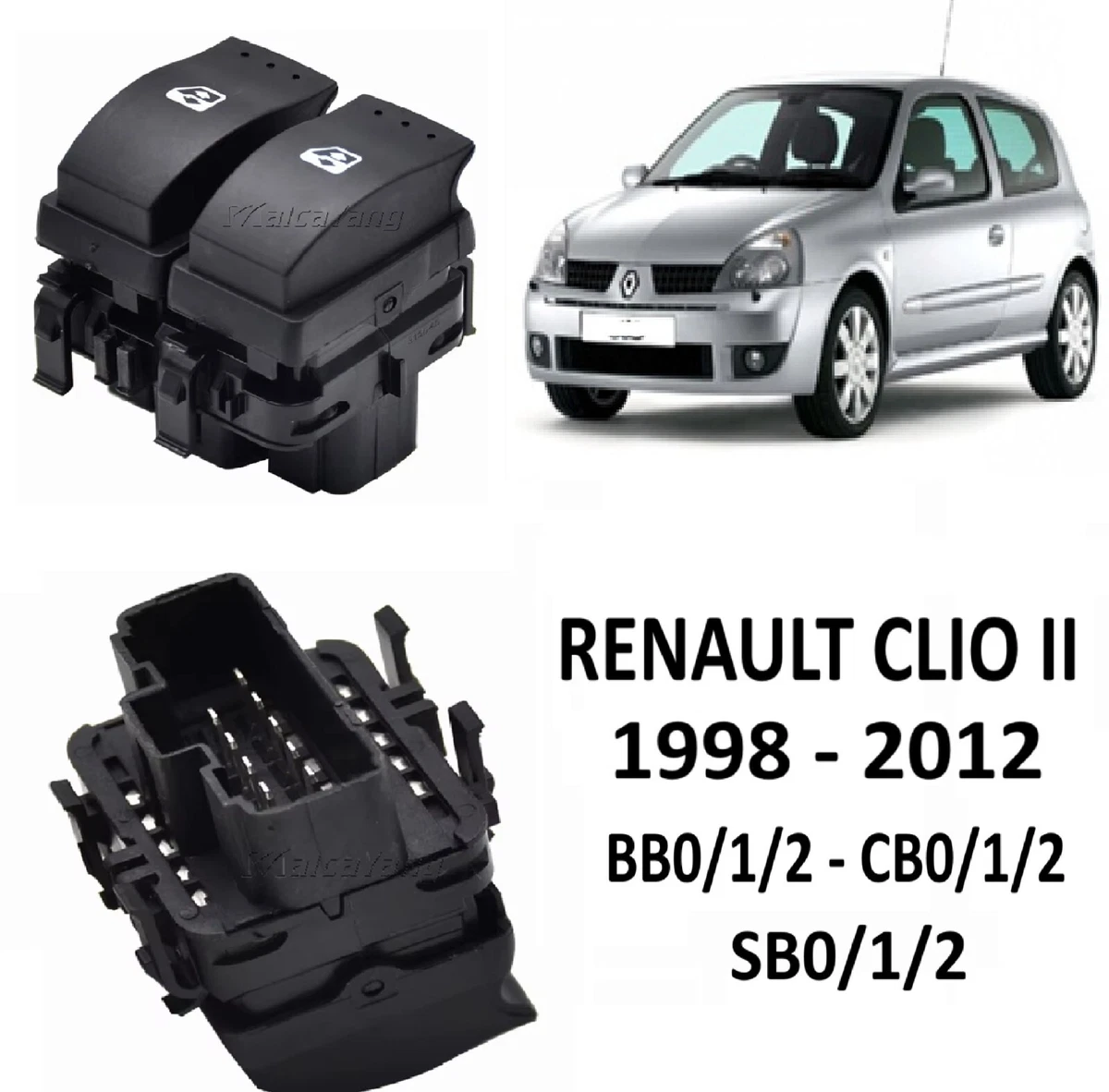 Interruttore Alzacristallo Elettrico A 6 Pin Per Renault Clio 2, Kangoo, Megane 1 - Ricambio 7700838101 - 4