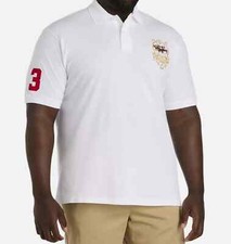 Polo Ralph Lauren Mesh Polo Shirt White Crest Triple Pony Men's SZ 2XLT NWT
