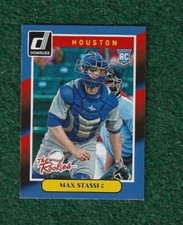 MAX STASSI - 2014 DONRUSS - THE ROOKIES - ROOKIE CARD # 12 - ASTROS - ANGELS MLB. rookie card picture