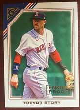2022 Topps Gallery #183 Trevor Story Boston Red Sox Printer Proof Parallel