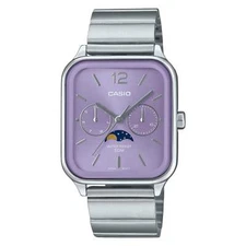 CASIO MTP-M305D-6AV MOONPHASE QUARTZ ANALOG PURPLE DIAL WATCH