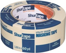 Shurtape CP 83 Utility Grade, High Adhesion Masking Tape, 48mm x 55m, Natural